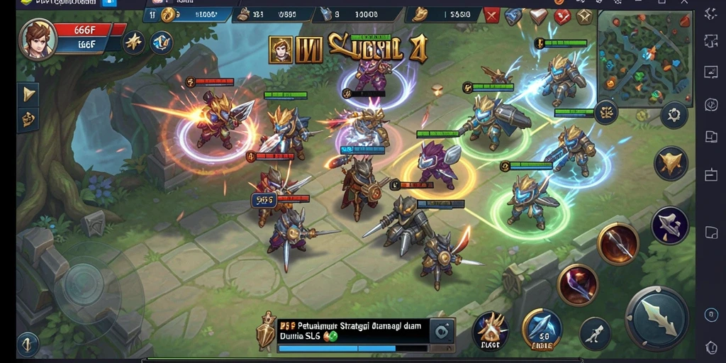 Tampilan gameplay menegangkan dari 666F dalam genre SLG.