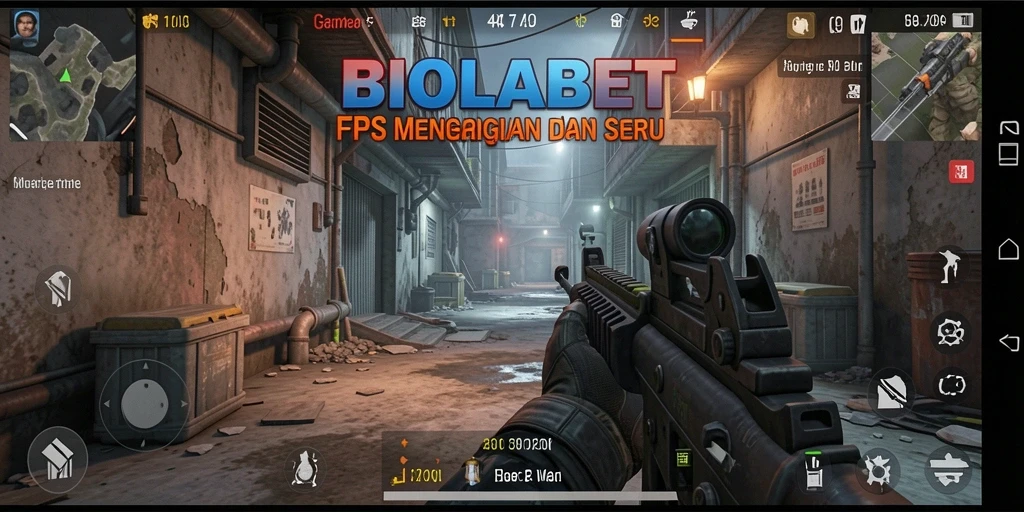 Tangkapan layar dari gameplay BIOLABET menampilkan aksi FPS yang mendebarkan.