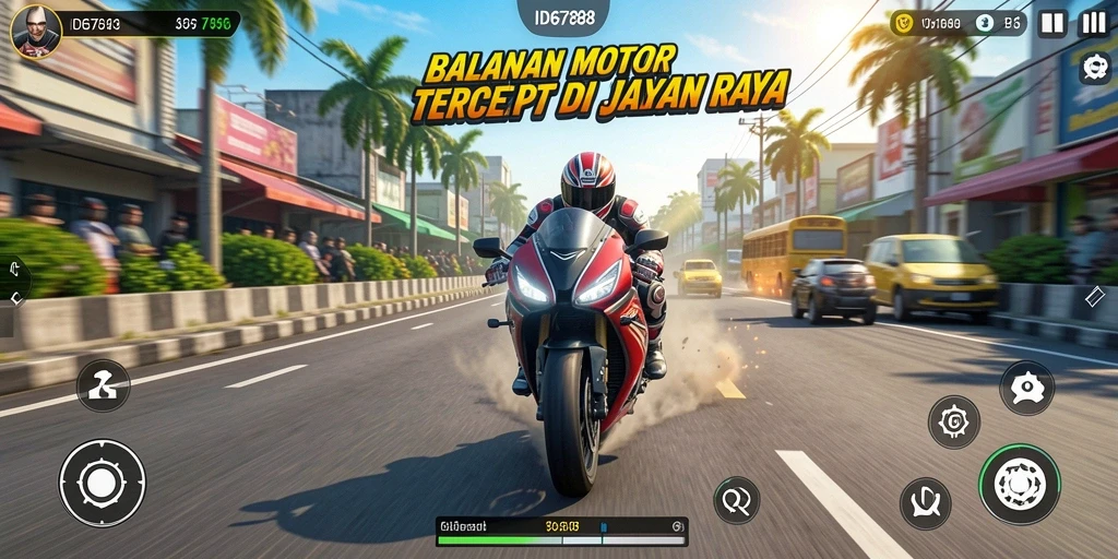 Tangkap aksi mendebarkan balapan motor di jalanan.