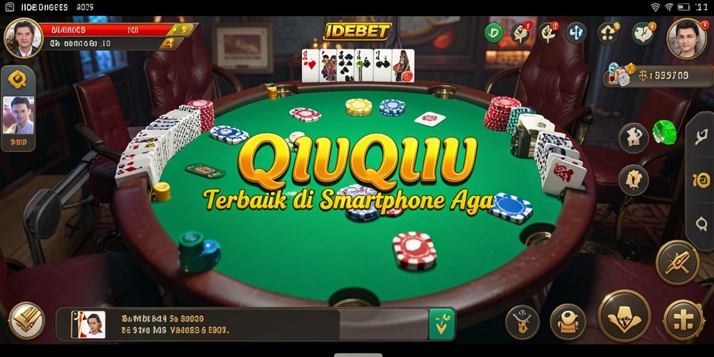 Tampilan gameplay seru dari permainan QiuQiu di IDEBET.