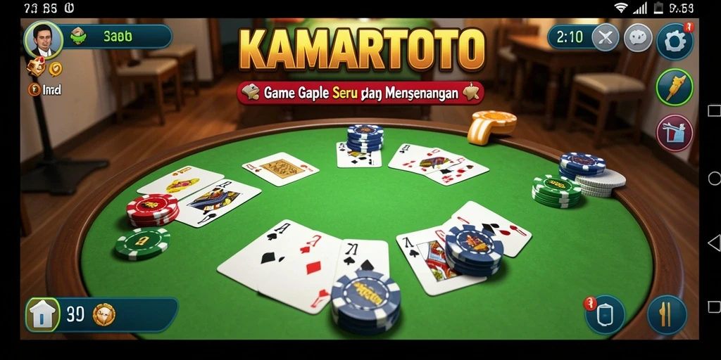 Tampilan menarik dari gameplay KAMARTOTO yang seru dan kompetitif.