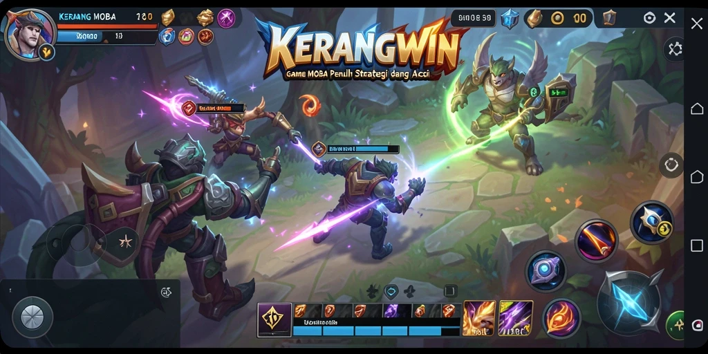 Gameplay KERANGWIN yang intens dan penuh aksi.
