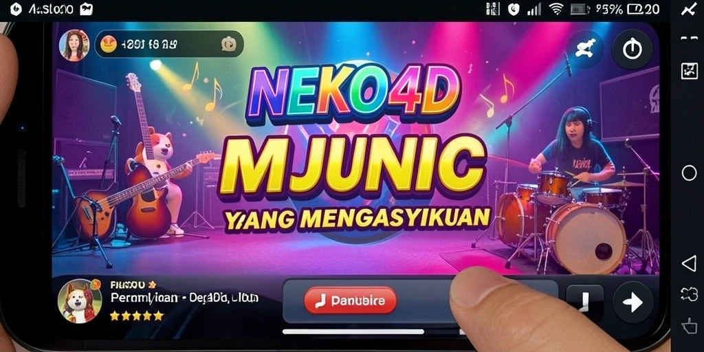 Tampilan gameplay NEKO4D yang menarik saat memainkan lagu.