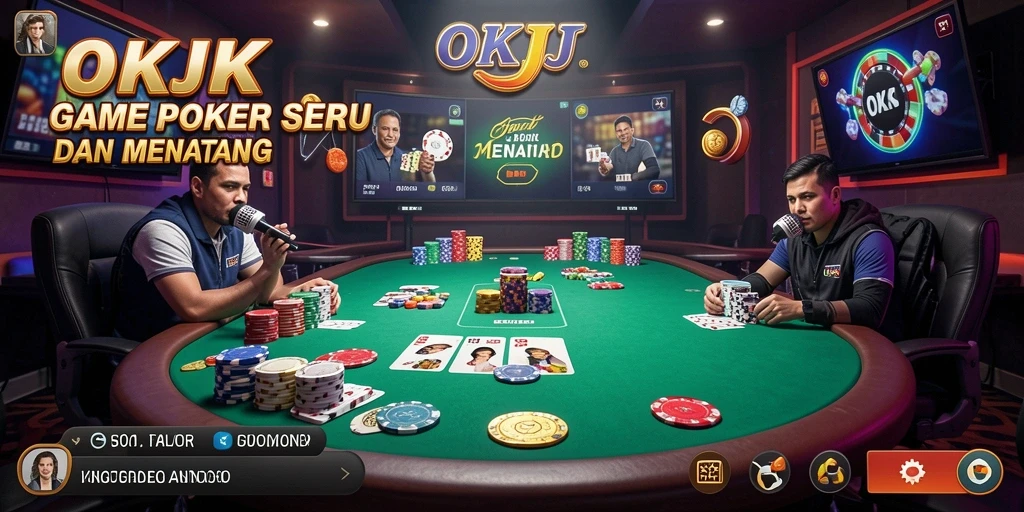 Tampilan gameplay seru dalam aplikasi OKJK Poker.