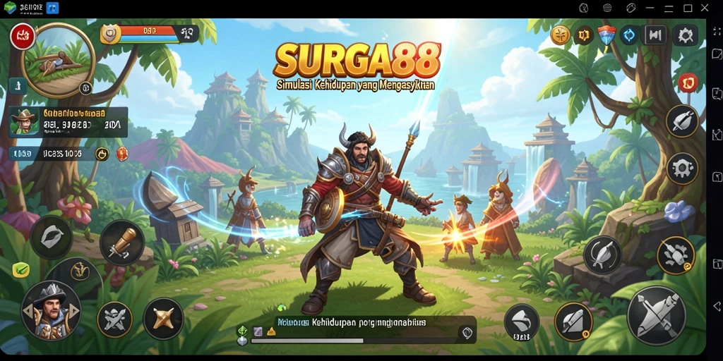 Screenshot menunjukkan pengalaman gameplay SURGA88 yang mendebarkan.